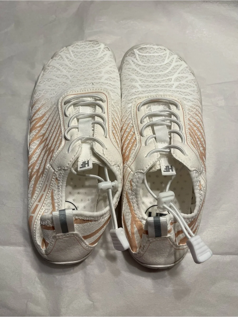 HF White and Nude Athletic Sneakers